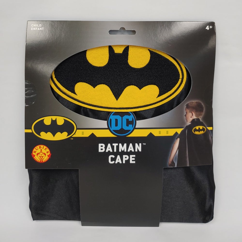 BATMAN/SUPERMAN DLX CAPE/EMBROIDERED LOGO ASST (12) BL